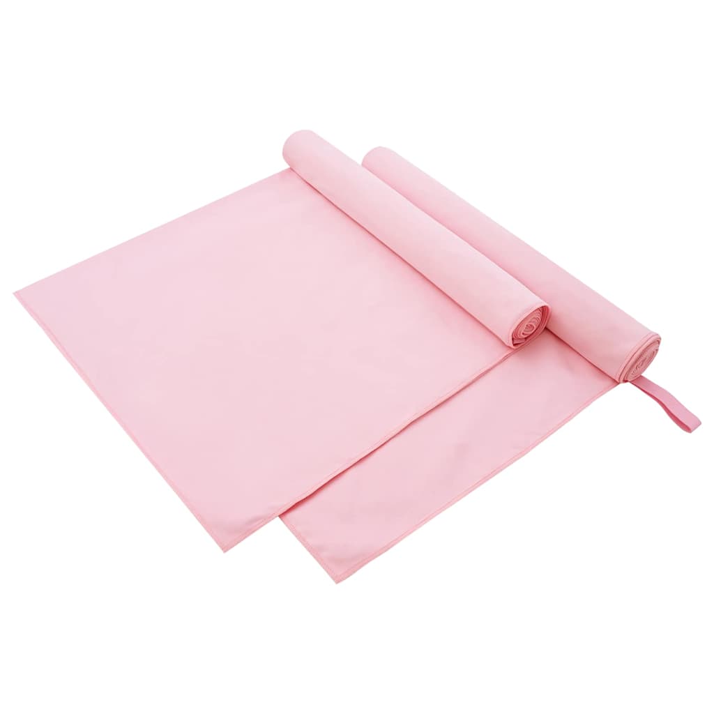 Sporthandtücher 2 pcs Rosa 180 x 90 cm Polyester und Polyamid