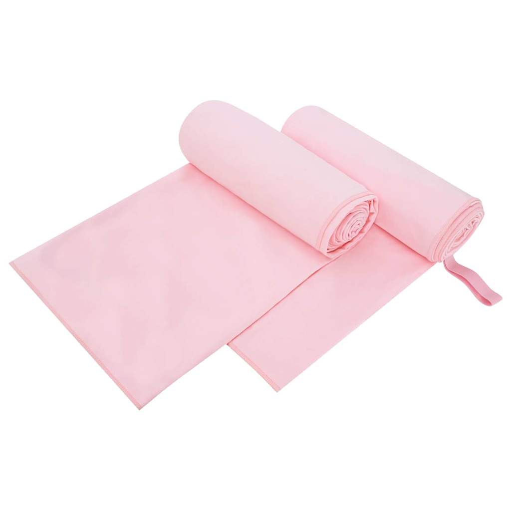Sporthandtücher 2 pcs Rosa 200 x 100 cm Polyester und Polyamid