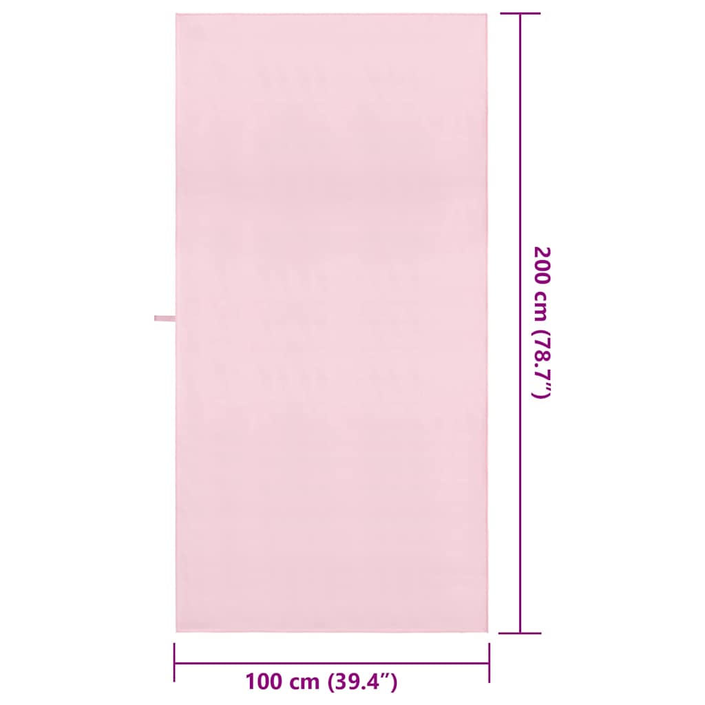 Sporthandtücher 2 pcs Rosa 200 x 100 cm Polyester und Polyamid