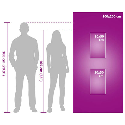 Sporthandtuch Set 3 pcs Rosa Polyester und Polyamid