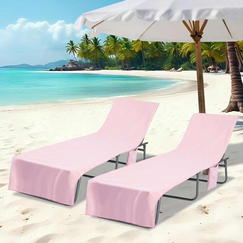 Sonnenliege-Tücher 2 pcs Rosa 210 x 75 cm