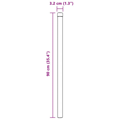 Zaunpfosten 12 pcs Grün 90 cm Pulverbeschichteter Stahl