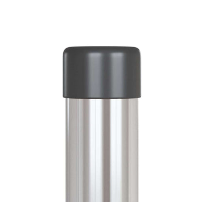 Zaunpfosten 12 pcs Silber 50 cm Pulverbeschichteter Stahl