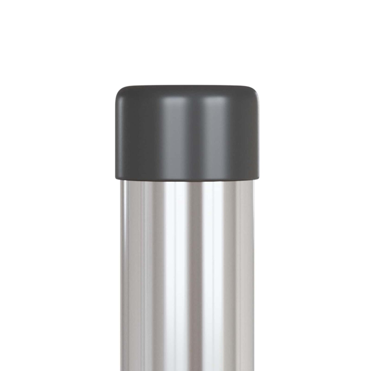 Zaunpfosten 2 pcs Silber 80 cm Pulverbeschichteter Stahl