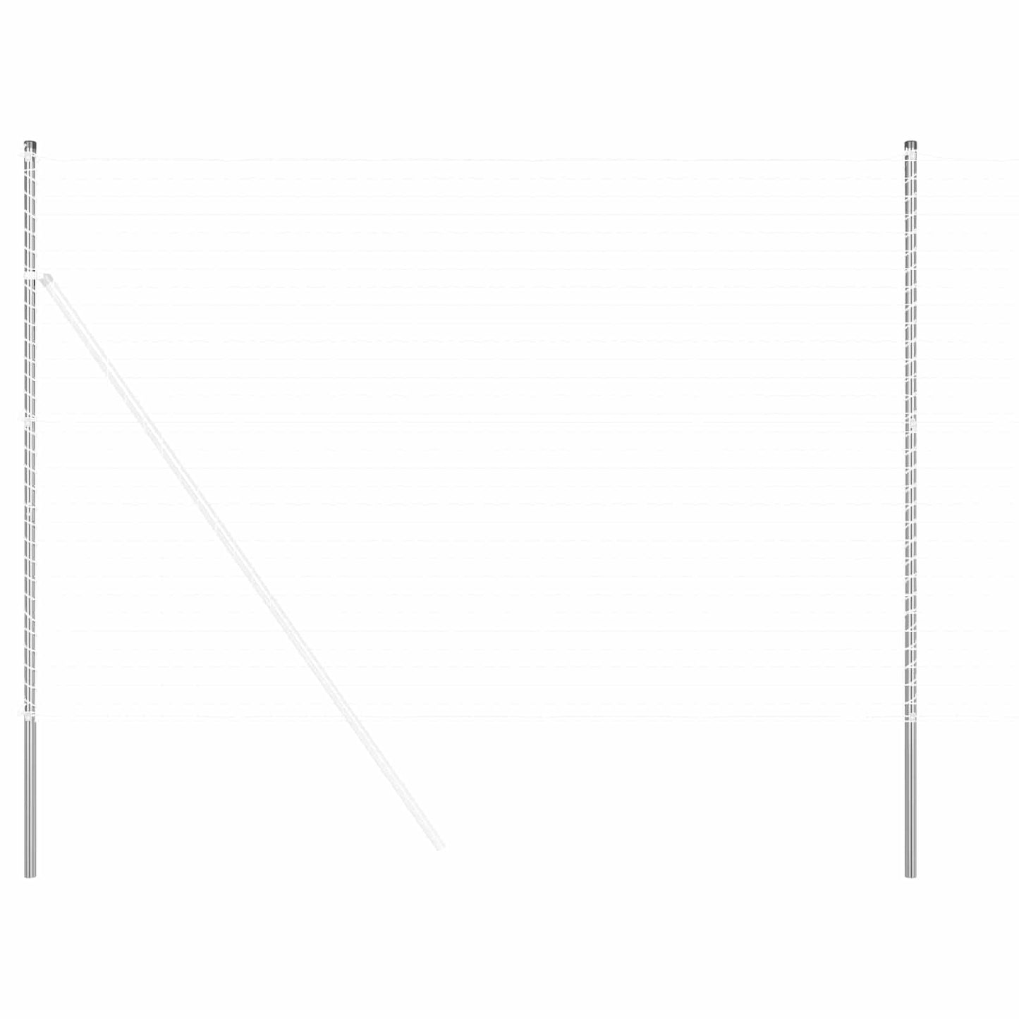 Zaunpfosten 12 pcs Silber Pulverbeschichteter Stahl