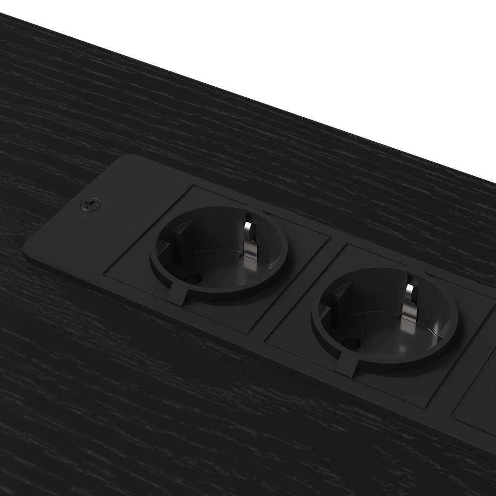 vidaXL Schreibtisch mit Regal Schwarz Eichen-Optik 100 x 50 x 86,5 cm