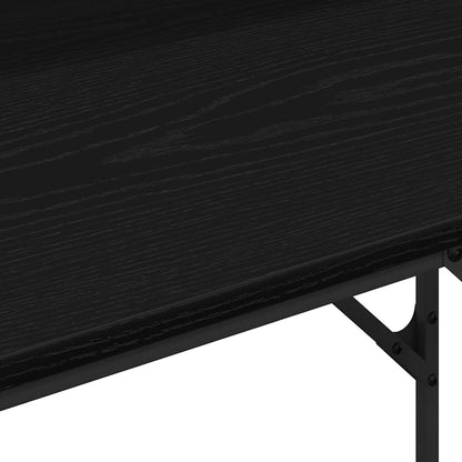 vidaXL Schreibtisch mit Regal Schwarz Eichen-Optik 100 x 50 x 86,5 cm