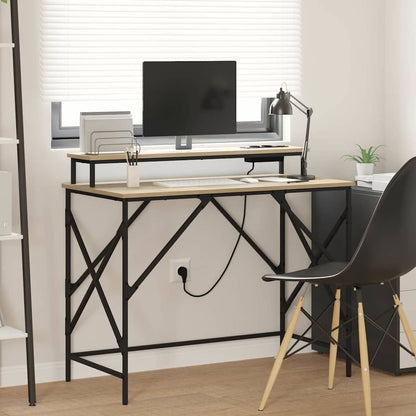 vidaXL Schreibtisch Sonoma-Eiche 100 x 50 x 86,5 cm Holzwerkstoff