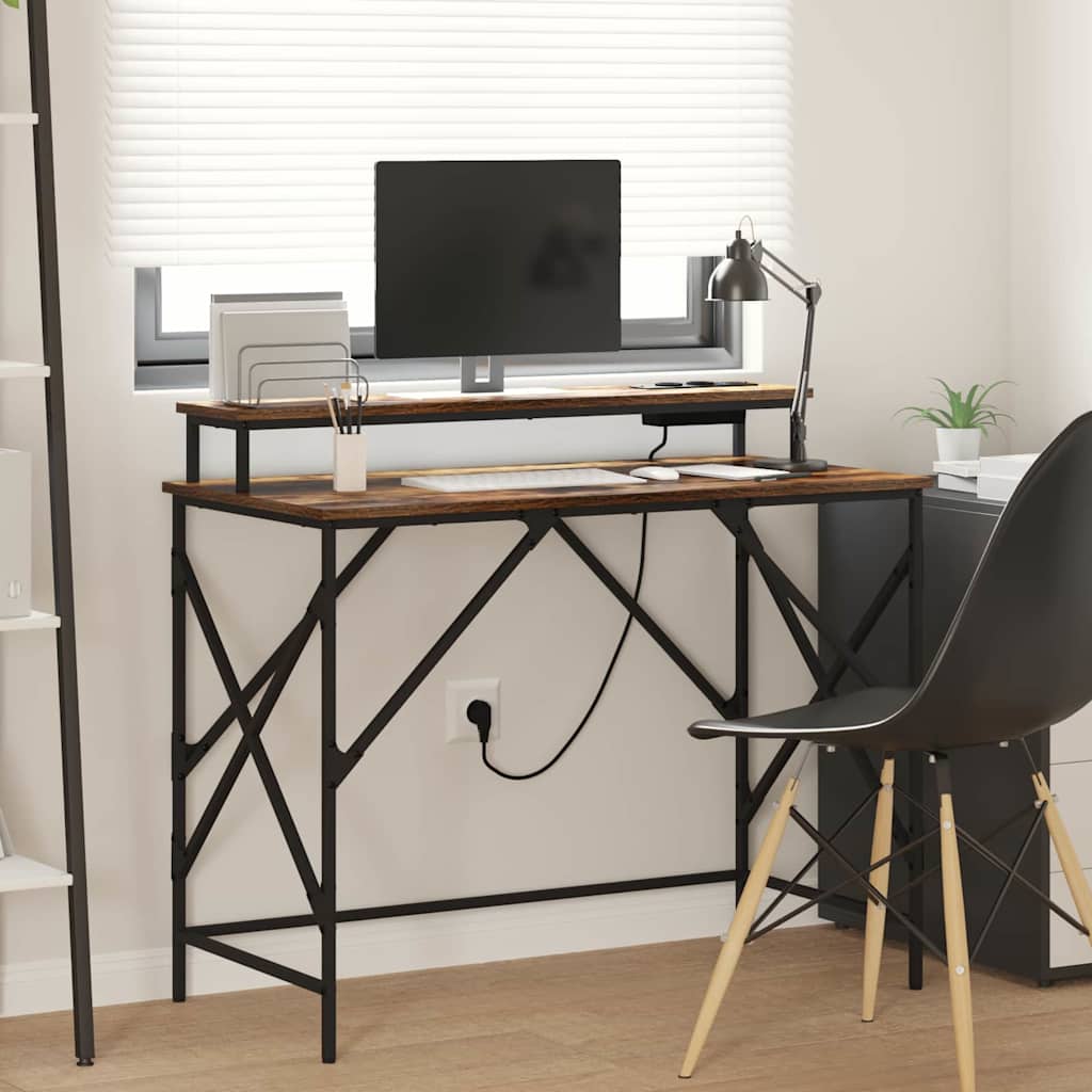 Schreibtisch Geräucherte Eiche 100 x 50 x 86,5 cm Holzwerkstoff