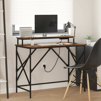 Schreibtisch Geräucherte Eiche 100 x 50 x 86,5 cm Holzwerkstoff