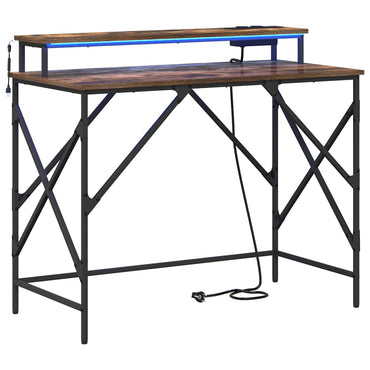 vidaXL Schreibtisch Geräucherte Eiche 100 x 50 x 86,5 cm Holzwerkstoff