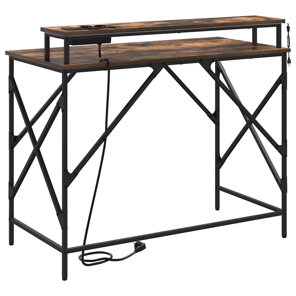 Schreibtisch Geräucherte Eiche 100 x 50 x 86,5 cm Holzwerkstoff