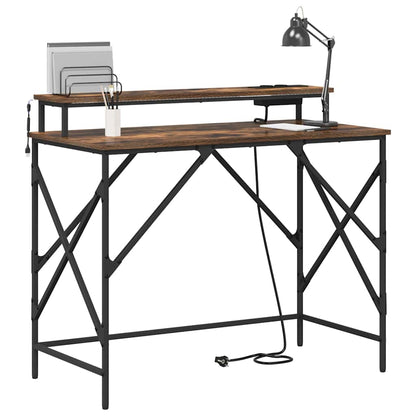 Schreibtisch Geräucherte Eiche 100 x 50 x 86,5 cm Holzwerkstoff