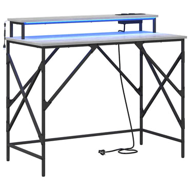 vidaXL Schreibtisch Graues Sonoma 100 x 50 x 86,5 cm Holzwerkstoff
