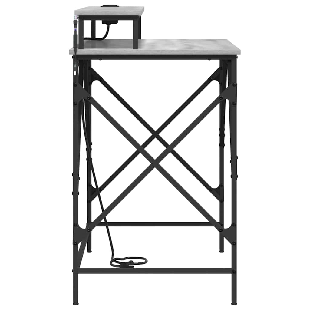 vidaXL Schreibtisch Graues Sonoma 100 x 50 x 86,5 cm Holzwerkstoff