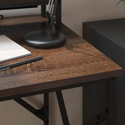 Schreibtisch mit Regal Braun Eichen-Optik 100 x 50 x 86,5 cm