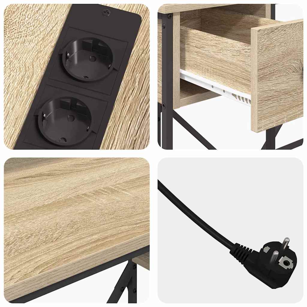 vidaXL Schreibtisch Sonoma-Eiche 120 x 79 x 86,5 cm Holzwerkstoff