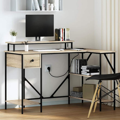 vidaXL Schreibtisch Sonoma-Eiche 120 x 79 x 86,5 cm Holzwerkstoff