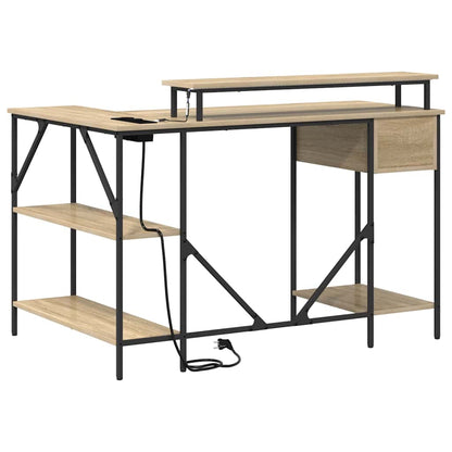 vidaXL Schreibtisch Sonoma-Eiche 120 x 79 x 86,5 cm Holzwerkstoff