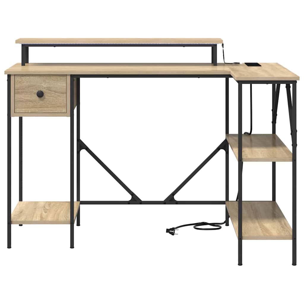 vidaXL Schreibtisch Sonoma-Eiche 120 x 79 x 86,5 cm Holzwerkstoff