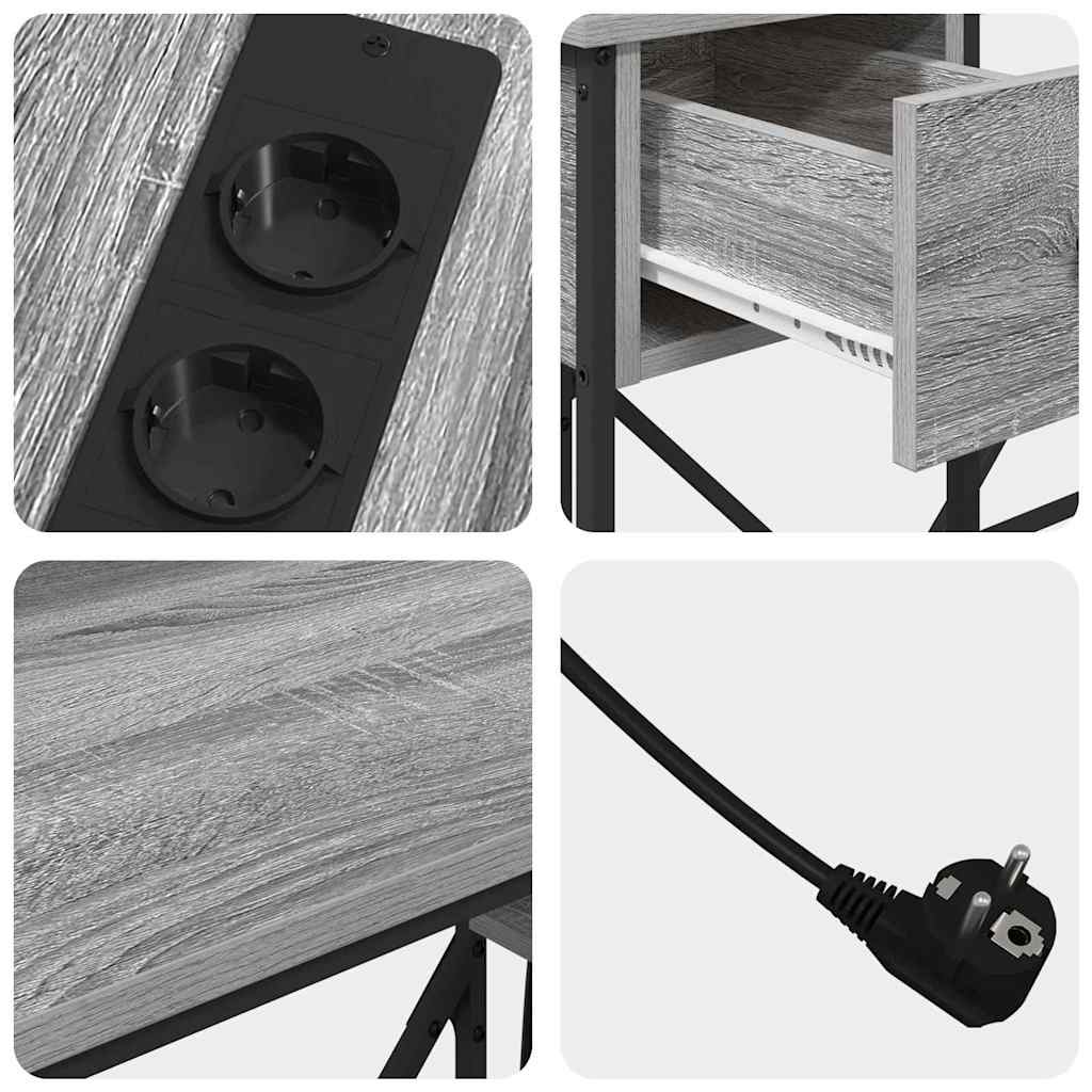 vidaXL Schreibtisch Graues Sonoma 120 x 79 x 86,5 cm Holzwerkstoff