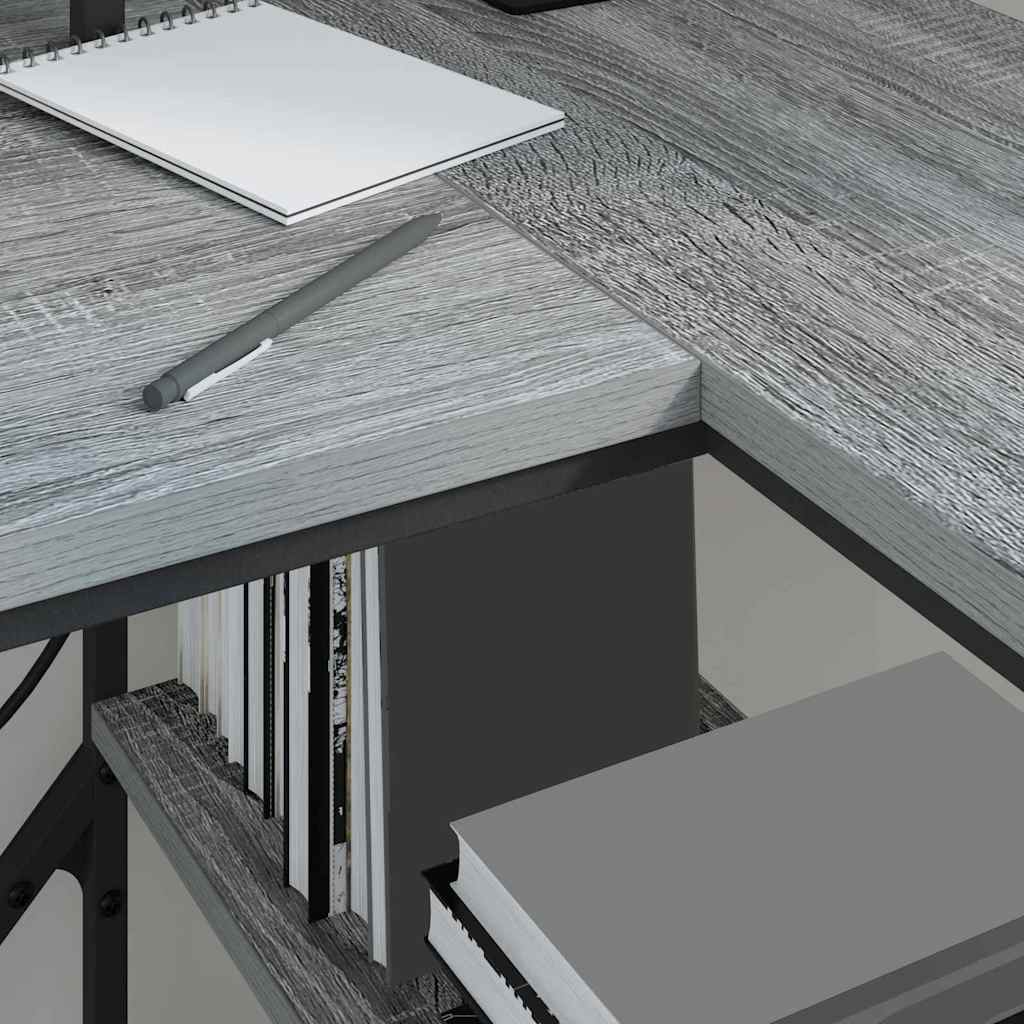 vidaXL Schreibtisch Graues Sonoma 120 x 79 x 86,5 cm Holzwerkstoff