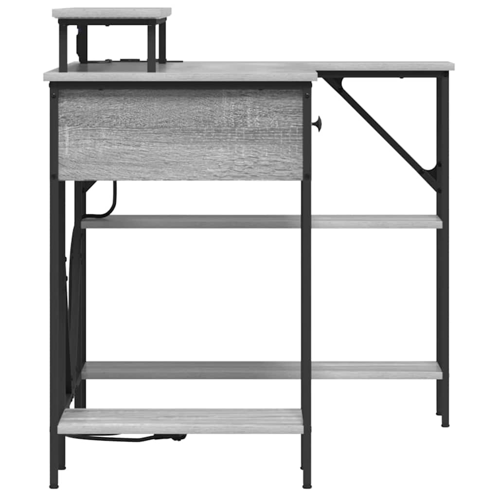 vidaXL Schreibtisch Graues Sonoma 120 x 79 x 86,5 cm Holzwerkstoff