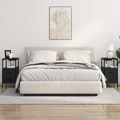 vidaXL Nachttisch Schwarz Eichen-Optik 30 x 48 x 61 cm Holzwerkstoff