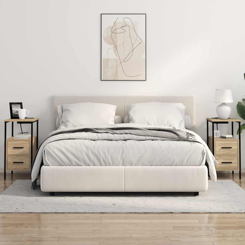 vidaXL Table de chevet chêne Sonoma 30 x 48 x 61 cm, bois d'ingénierie