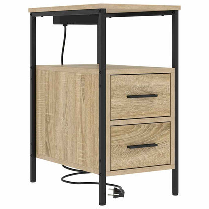 vidaXL Table de chevet chêne Sonoma 30 x 48 x 61 cm, bois d'ingénierie