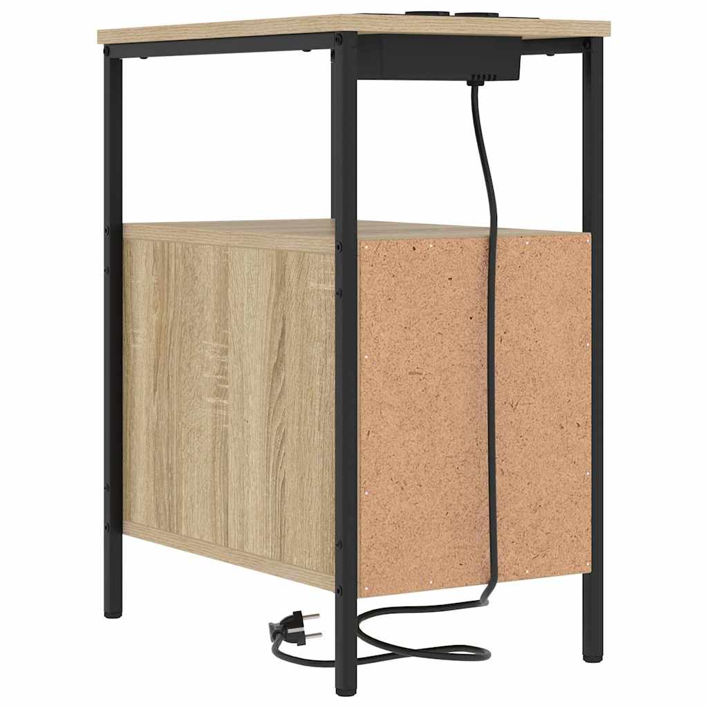 vidaXL Table de chevet chêne Sonoma 30 x 48 x 61 cm, bois d'ingénierie