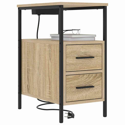vidaXL Table de chevet chêne Sonoma 30 x 48 x 61 cm, bois d'ingénierie