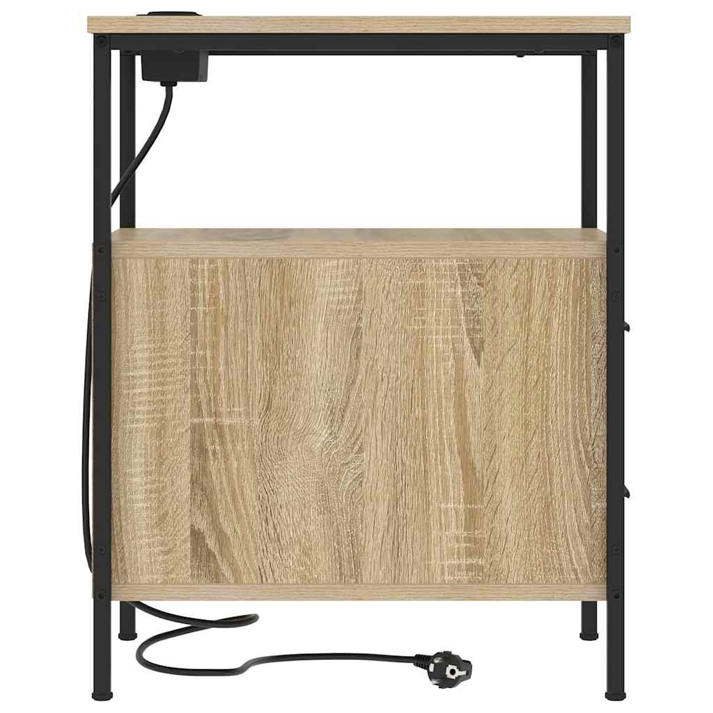 vidaXL Table de chevet chêne Sonoma 30 x 48 x 61 cm, bois d'ingénierie
