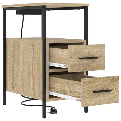 vidaXL Nachttisch 2 pcs Sonoma-Eiche 30 x 48 x 61 cm Holzwerkstoff