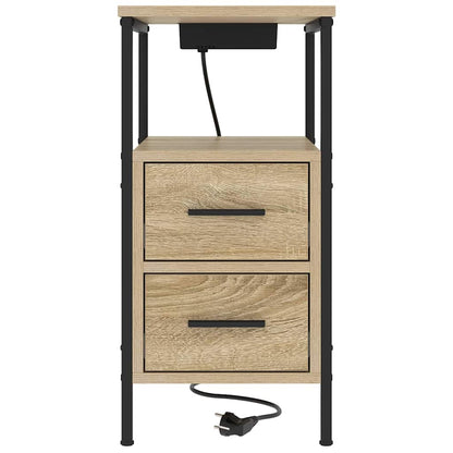 vidaXL Nachttisch 2 pcs Sonoma-Eiche 30 x 48 x 61 cm Holzwerkstoff