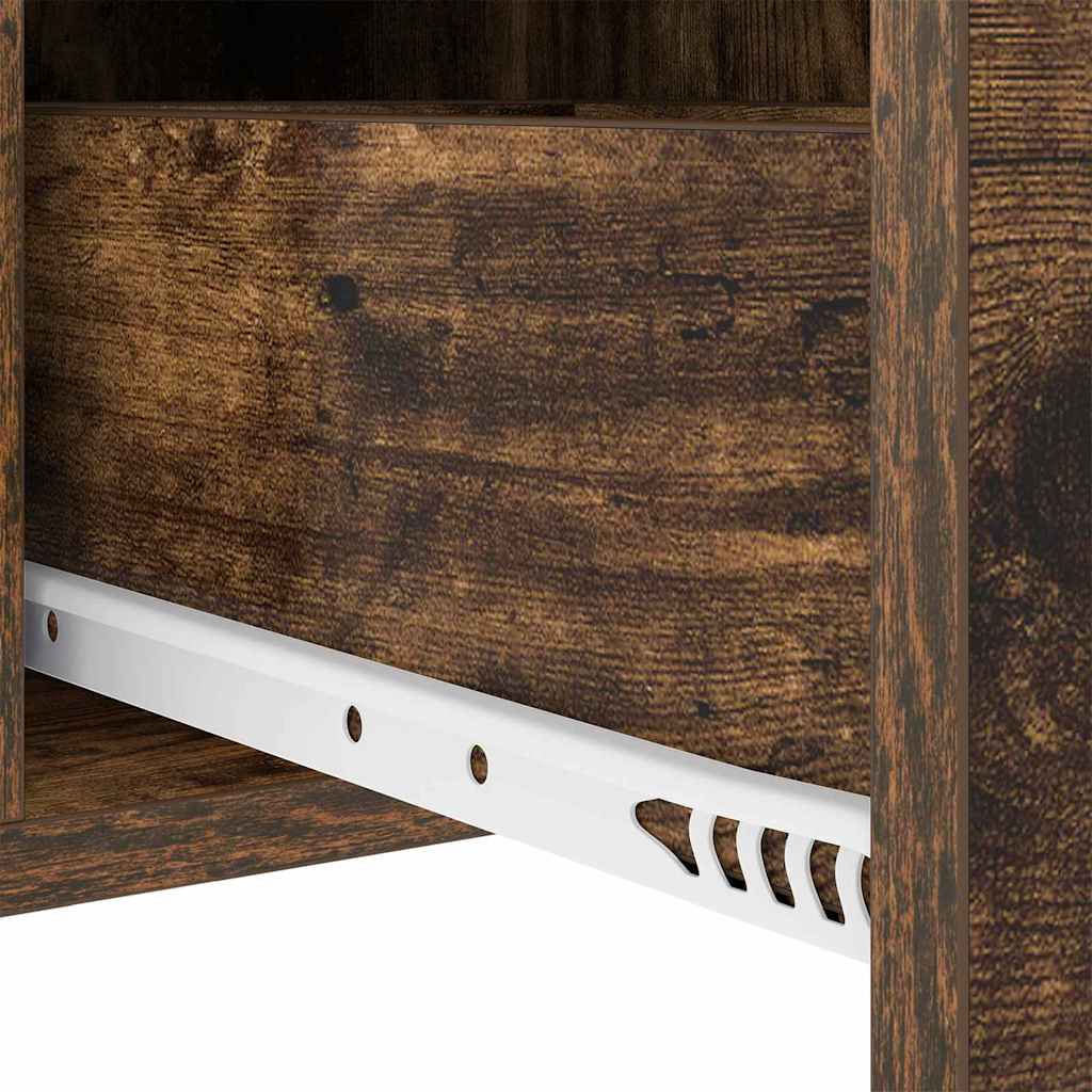 vidaXL Table de chevet Chêne fumé 30 x 48 x 61 cm Bois d'ingénierie