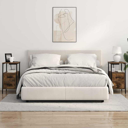 vidaXL Table de chevet Chêne fumé 30 x 48 x 61 cm Bois d'ingénierie