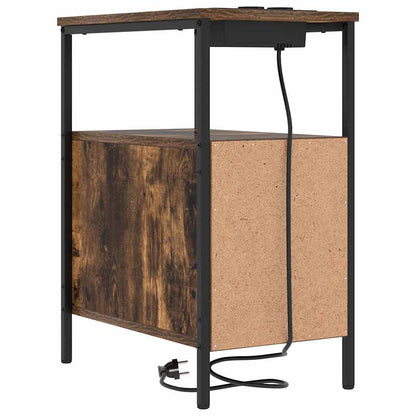 vidaXL Table de chevet Chêne fumé 30 x 48 x 61 cm Bois d'ingénierie