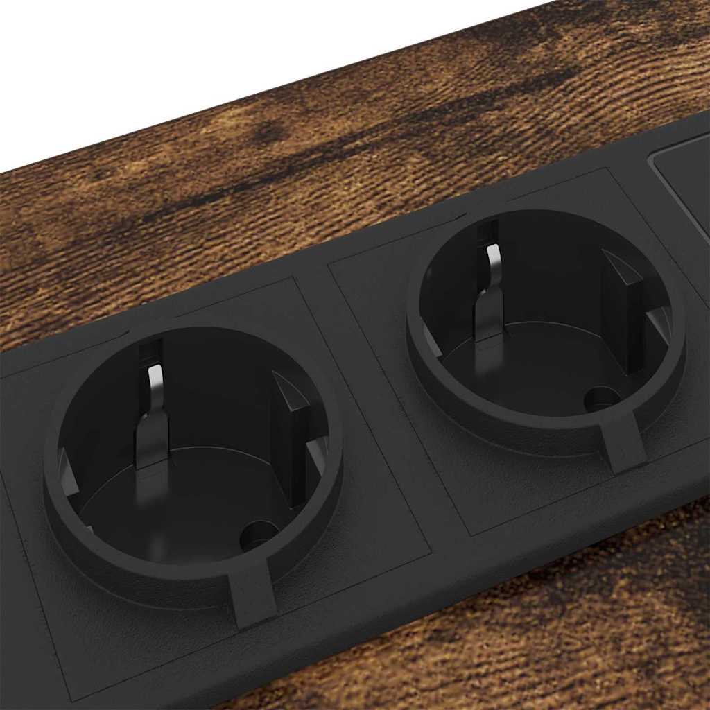 Nachttisch 2 pcs Geräucherte Eiche 30 x 48 x 61 cm