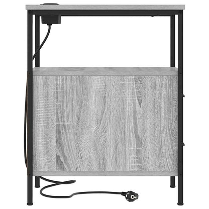 vidaXL Nachttisch Graues Sonoma 30 x 48 x 61 cm Holzwerkstoff