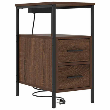 vidaXL Nachttisch Braun Eichen-Optik 30 x 48 x 61 cm Holzwerkstoff