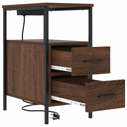 vidaXL Nachttisch Braun Eichen-Optik 30 x 48 x 61 cm Holzwerkstoff