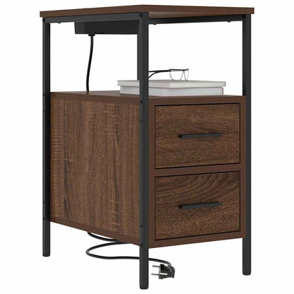 vidaXL Nachttisch Braun Eichen-Optik 30 x 48 x 61 cm Holzwerkstoff