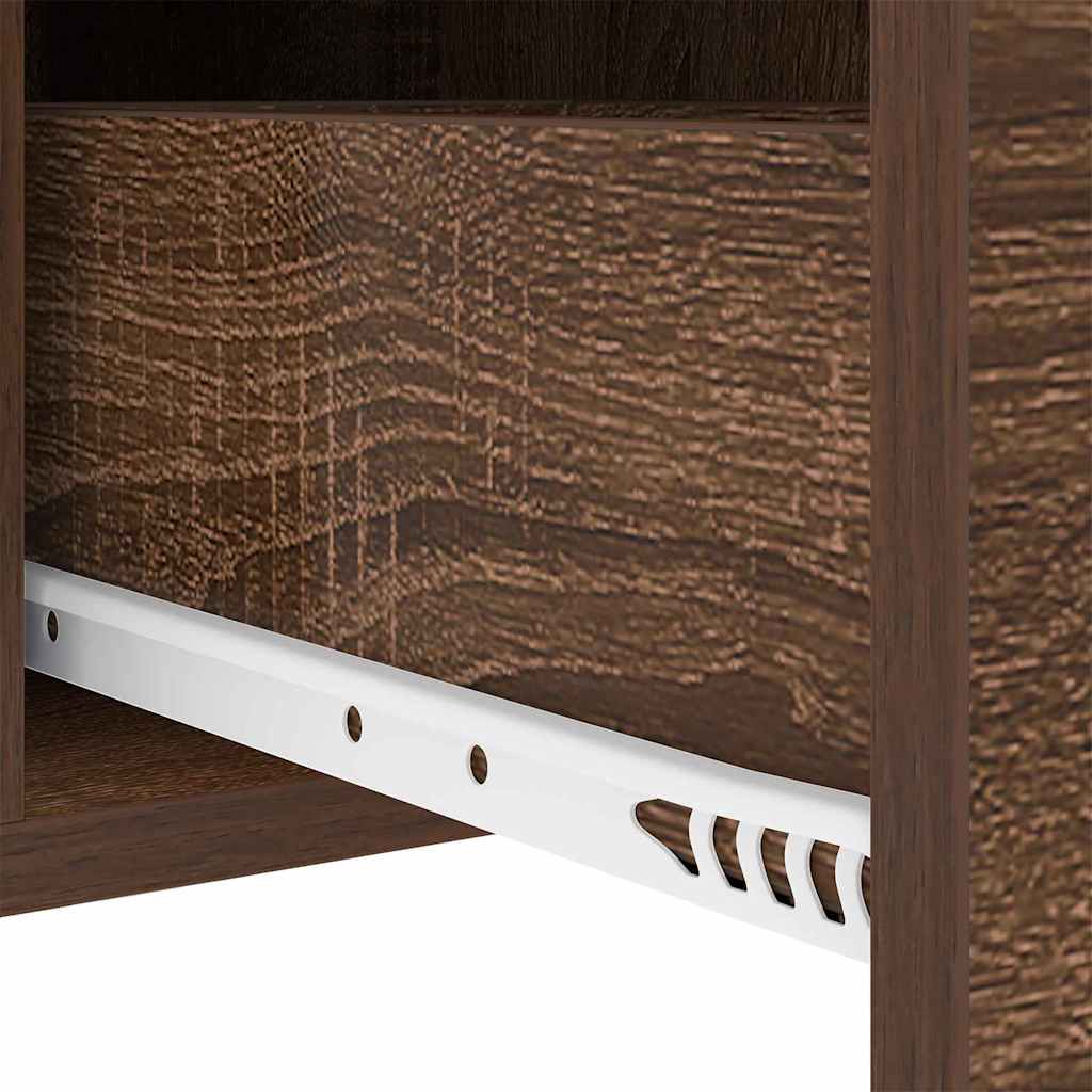 Nachttisch 2 pcs Braun Eichen-Optik 30 x 48 x 61 cm