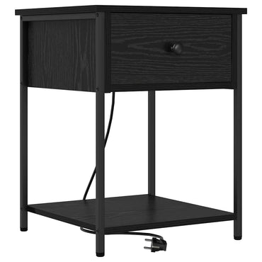 vidaXL Nachttisch Schwarz Eichen-Optik 42 x 41 x 56 cm Holzwerkstoff