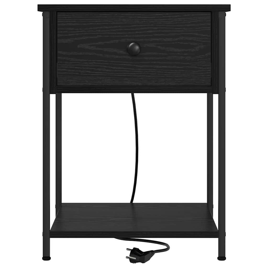 vidaXL Nachttisch Schwarz Eichen-Optik 42 x 41 x 56 cm Holzwerkstoff