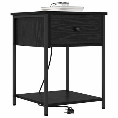 vidaXL Nachttisch Schwarz Eichen-Optik 42 x 41 x 56 cm Holzwerkstoff
