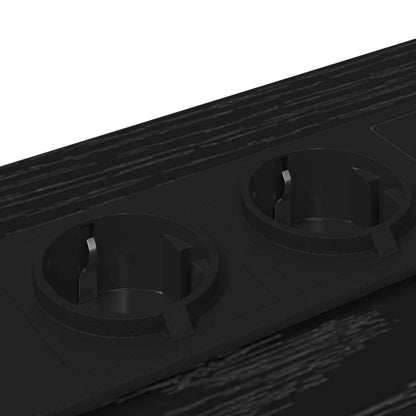 Nachttisch 2 pcs Schwarz Eichen-Optik 42 x 41 x 56 cm