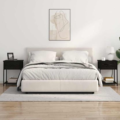 Nachttisch 2 pcs Schwarz Eichen-Optik 42 x 41 x 56 cm