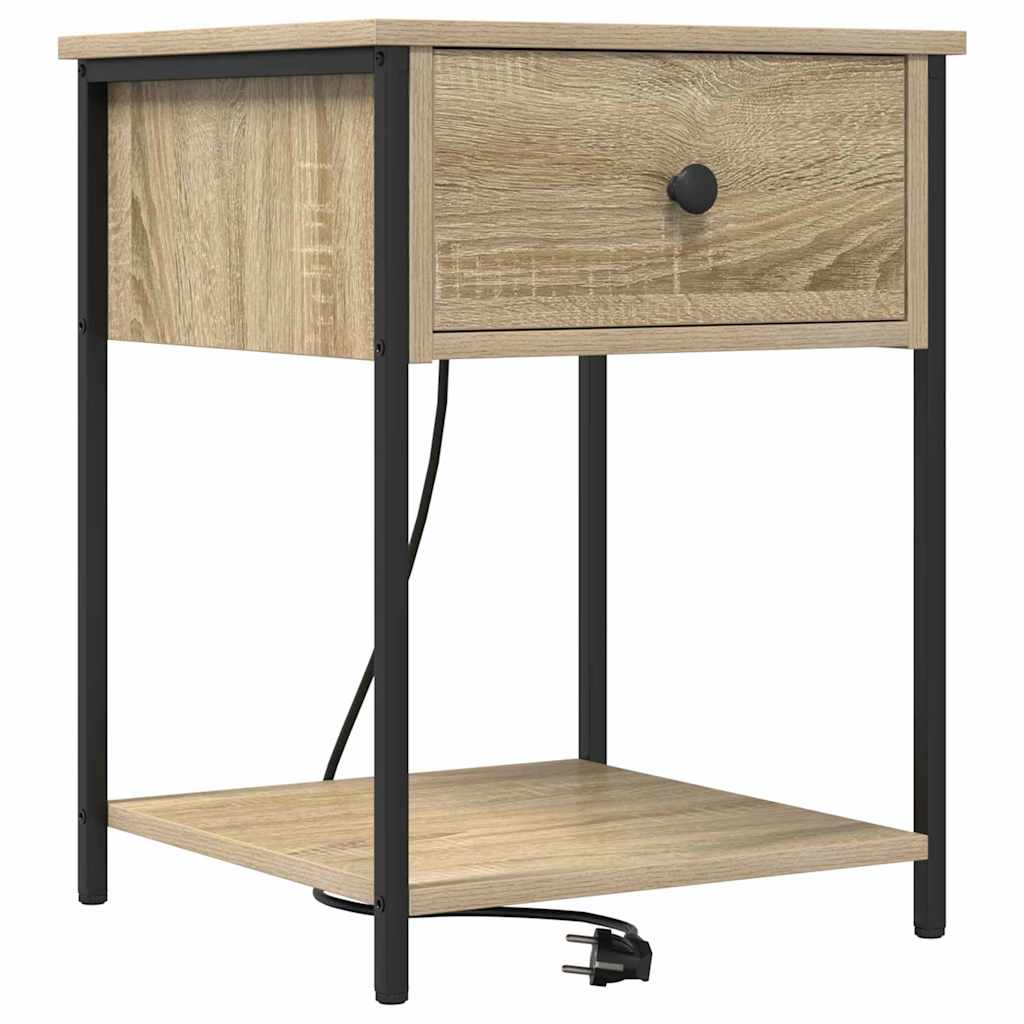 vidaXL Nachttisch 2 pcs Sonoma-Eiche 42 x 41 x 56 cm Holzwerkstoff